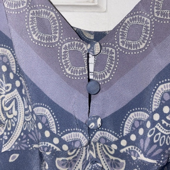 Intermix 100% Silk Isla Scarf Midi Dress Size 2 Blue/Lilac - Picture 10 of 16